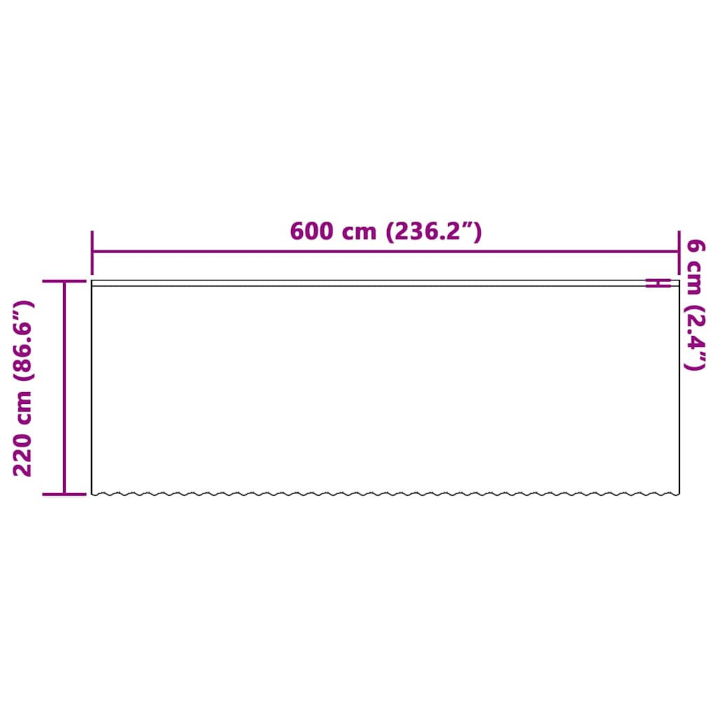 Lace Curtain with Curtains White 600x220cm Polyester